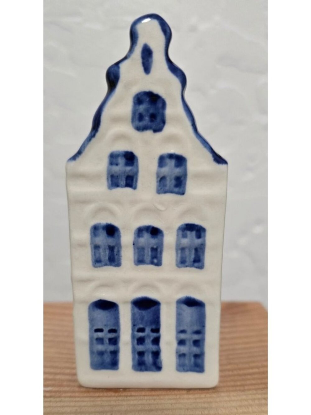 Delft Blue Ceramic Miniature Canal House Collectible Bottle Empty